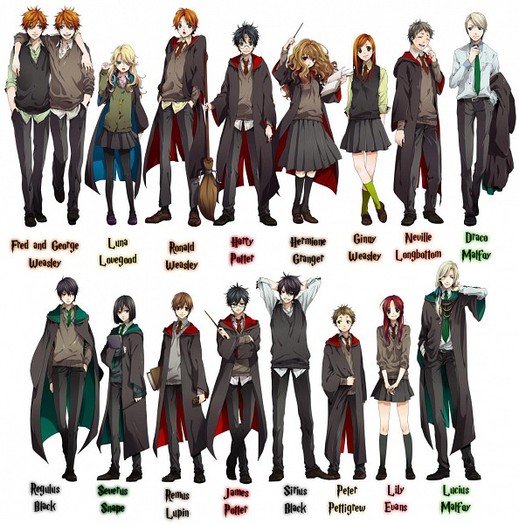 Harry Potter All Characters var Anime