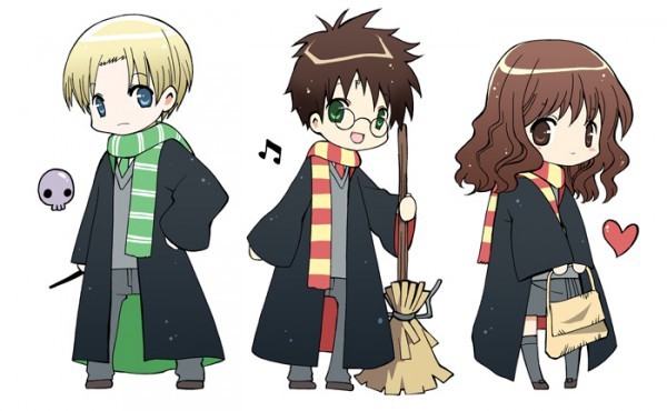 Draco;Harry;Hermione - Harry Potter Anime