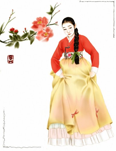Eu?Soong-Yi? - Hanbok tablou