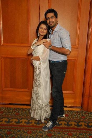 Avinash-Sachdev-and-Rubina-Dilaik-at-the-launch-of-their-new-show-CHHOTI-BAHU