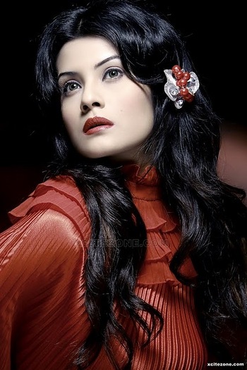 Sexy Indian Model Shamin Red Dress Photo Shoot - Aditi-Shamin Mannan