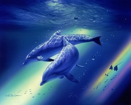 Wallpaper-OceanDolphinsoftheRainbow - delfini