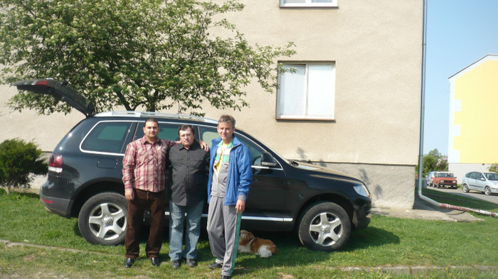 Calin,eu Karel si Mircea - Prieteni mei din Romania