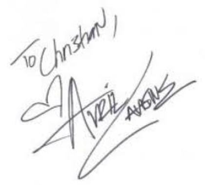 autograf avril lavigne - Avril Lavigne Photo