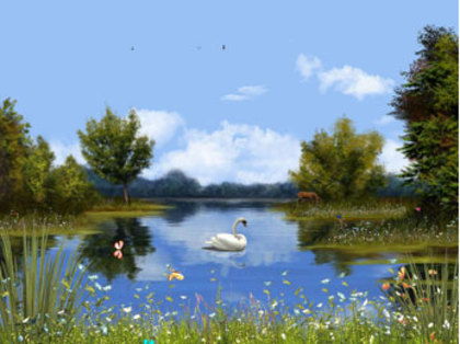 Spring-Lake-Animated-Wallpaper_mdr5 - peisaje de primavara