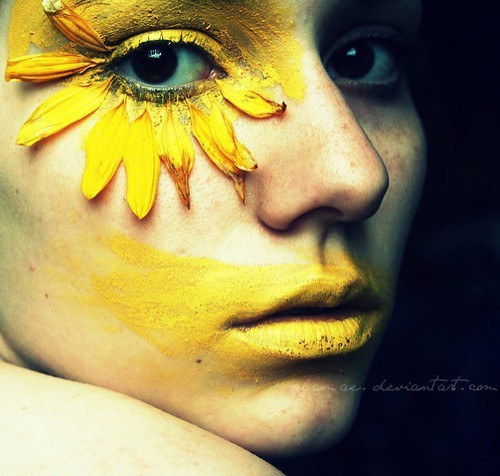 face,flower,make,up,woman,yellow,art-8f141817a0d1c3194226002090da860e_h