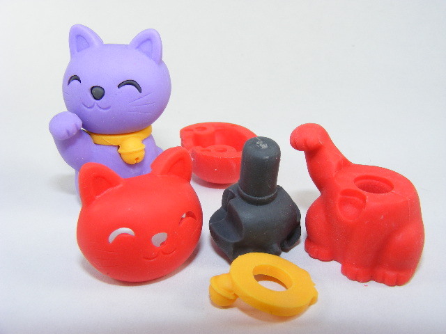 38014_iwako_welcome_cat_eraser_parts - radiere