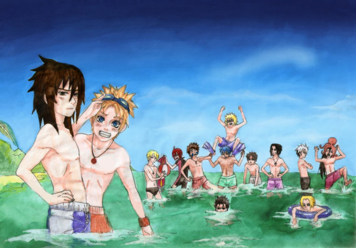 Naruto on Beach - Team 7 in vacanta II