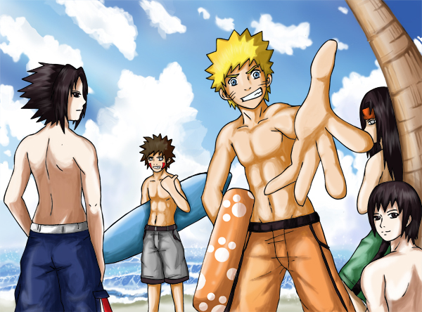 Naruto on Beach - Team 7 in vacanta II