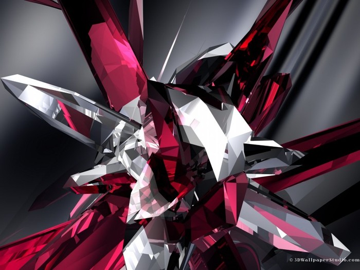 3d_crystal_abstract-1600x1200 - Imagini 3D