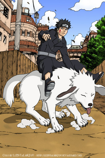 Kiba_Inuzuka_and_Akamaru_by_LeMuTaLisKFoU - Kiba Inuzuka