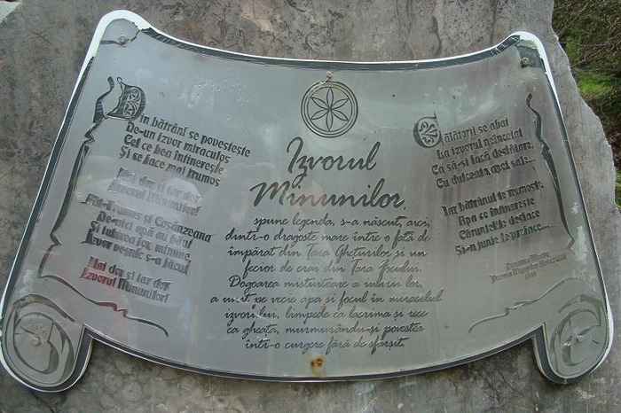 inscriptia  izvorului !