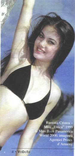 RAMONA CRISTEA-MISS CEL MAI SEXY FOTOMODEL DIN ROMANIA IN 2000; Modelul international Ramona Cristea a fost descoperita si promovata de Printul Andrei Ratiu
