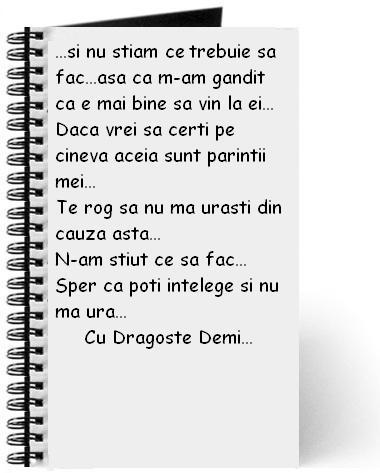 Biletul pe verso...