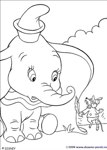 Dumbo desene de colorat 4