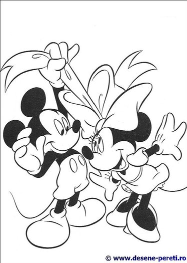 Mickey mouse desene de colorat 3