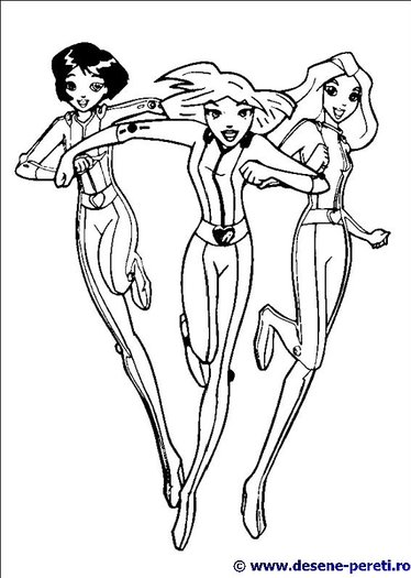 Totally spies desene de colorat 1 - x - Buna