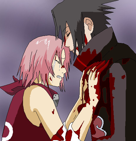 Sakura_and_Sasuke_by_1AnimeAddict11 - sasuke si sakura