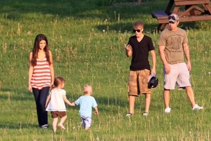  - 2011 At The Park In Stratford With Selena And His Family June 1st