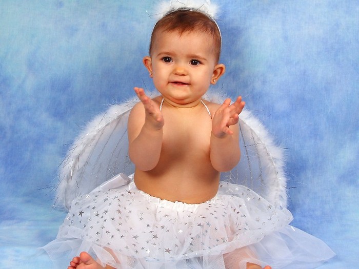 cute angel baby girl normal