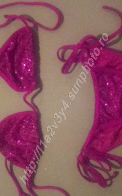 a - maryse costum de baie SEXY Pink Sequins Bikini de cumparat