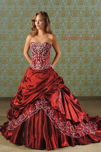 red-princess-wedding-dress