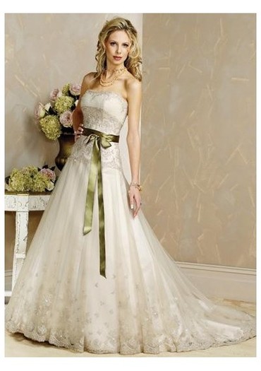 strapless-a-line-princess-detachable-elegant-sash-organza-wedding-dress-wm-0093
