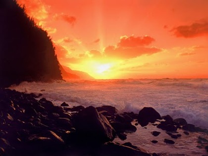 NaPali+Sunset,+Kauai,+Hawaii - apusuri de soare