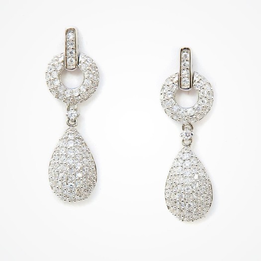 diamante-covered-tear-drop-earrings - Diamante