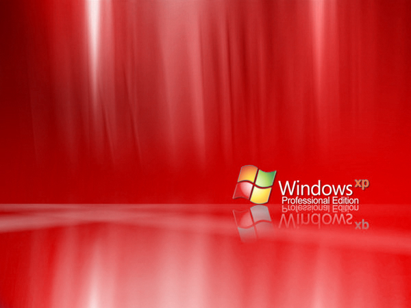 windows-xp background rosu - Windows XP