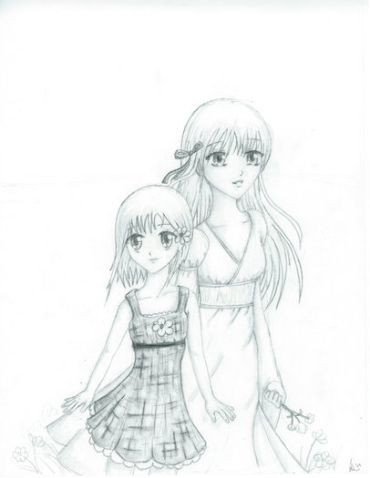 Tohru_and_Kisa__Sketch__by_Dreamerwhit95