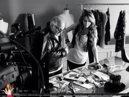 normal_006 - Miley Cyrus and Max Azria Clothing Line On The Set 2009