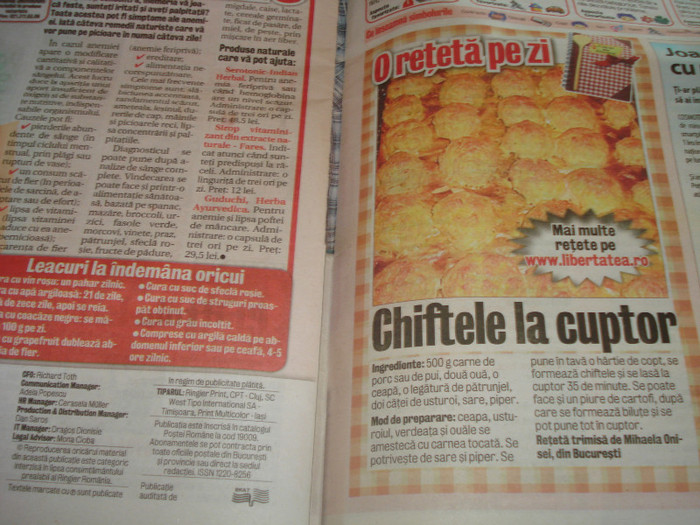 CHIFTELE LA CUPTOR - AMINTIRI DE PRIN ZIARE