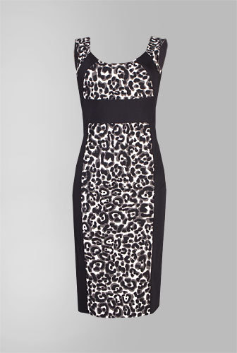 rochie-neagra-cu-imprimeu-leopard-105774 - rochii