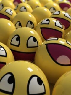 Yellow Happy Faces - Just Smile