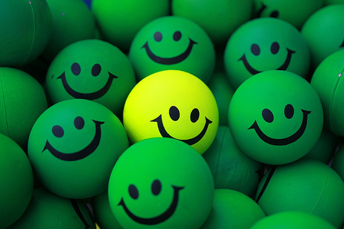 Green Smile Faces - Just Smile