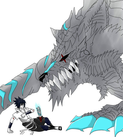 Sasuke_and_the_Sharingan_monster_by_SasukeDemon - A little problem