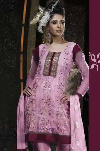 CrepeSilkEmbroideredLavenderpinkWeddingSalwarKameez