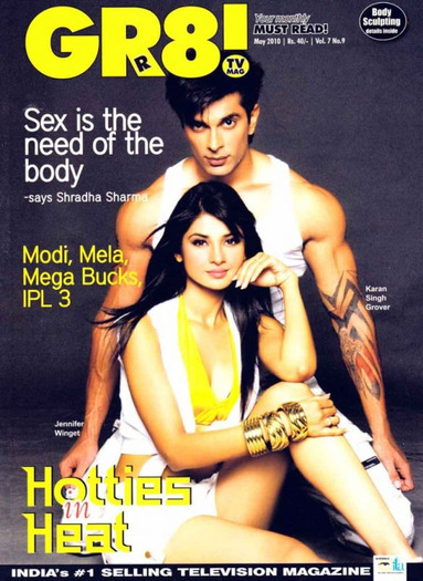 jennifer_winget_showing_her_thunder_legs_with_karan_singh_grover_on_the_cover_of_GR8