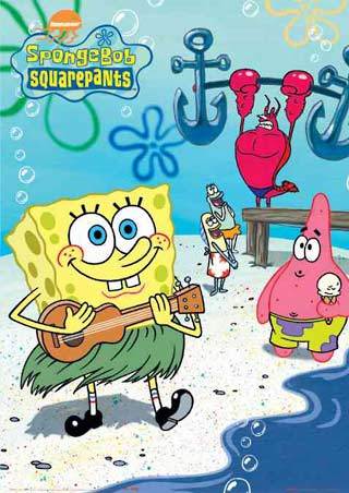 lgfp1285+spongebob-with-ukulele-spongebob-squarepants-poster - Spongebob