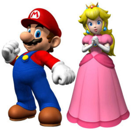 Mario-and-princess-peach - mario