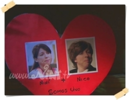 Nini como Nini y Nicolas-Nico en un corazon - Una foto con Nini como Nini y como Nicolas-Nico en un corazon