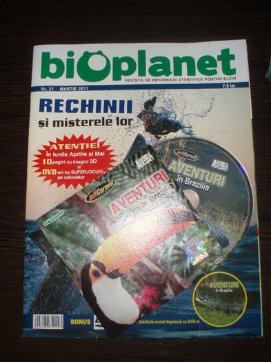 Vand revista BioPlanet Rechinii si misterele lor   DVD Aventuri in Brazilia - Bioplanet Rechinii si misterele lor