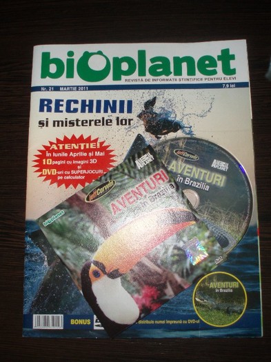 Vand revista BioPlanet Rechinii si misterele lor   DVD Aventuri in Brazilia; Vand revista BioPlanet Rechinii si misterele lor   DVD Aventuri in Brazilia
