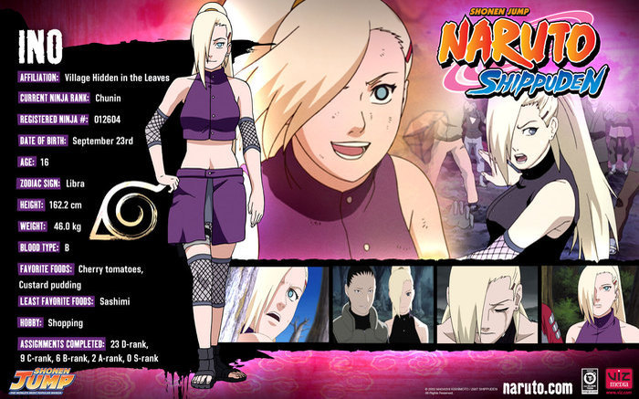 ino - date personaj din naruto