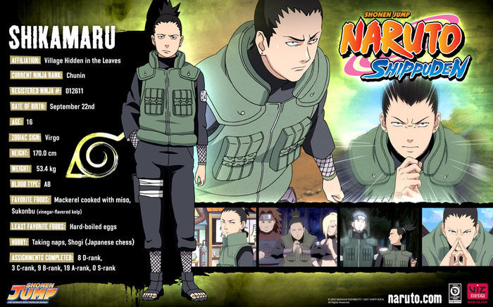 shikamaru - date personaj din naruto