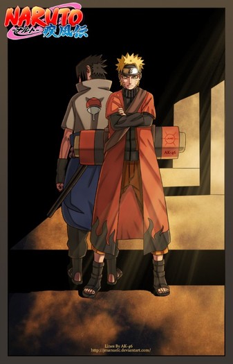 Naruto_Sage_Mode_and_Sasuke_by_KyleSasuke