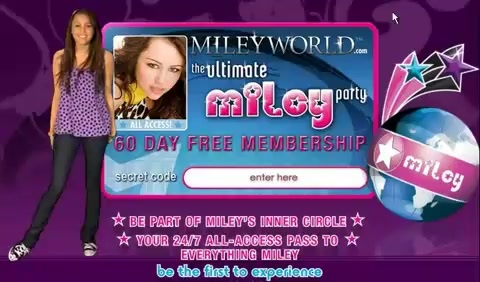 Free MileyWorld For 60 Days 0001