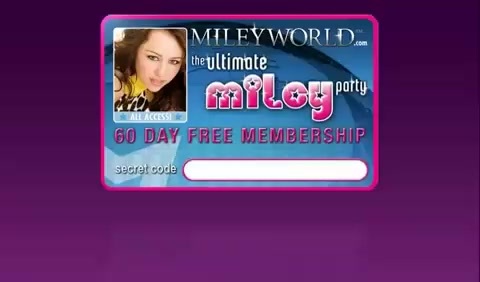 Free MileyWorld For 60 Days 0487
