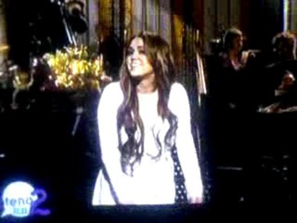 bscap0297 - Miley on SNL Opening Monologue in Romana
